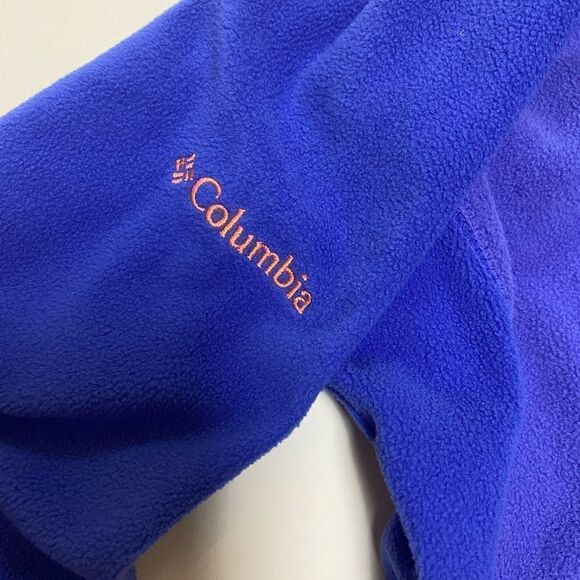 Columbia Purple/Orange Qtr Zip Fleece Pullover - Picture 6 of 8